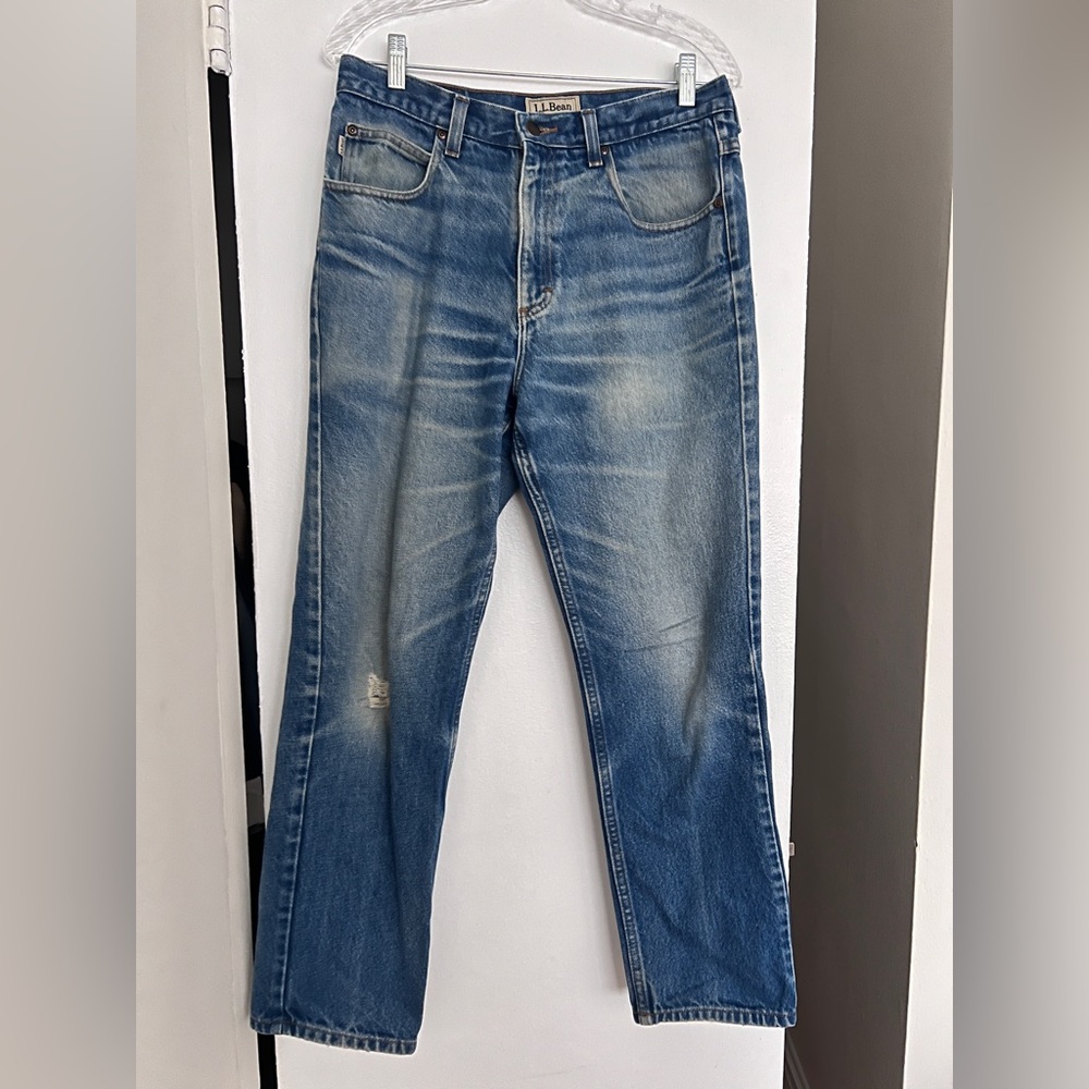 L.L. Bean Men's Straight Blue Jeans